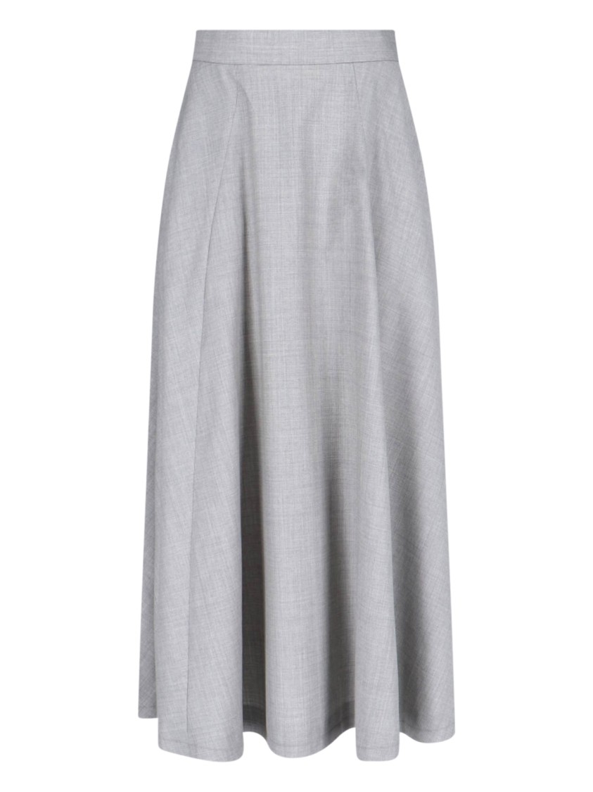 Sa Su Phi Flared Maxi Skirt In Grey