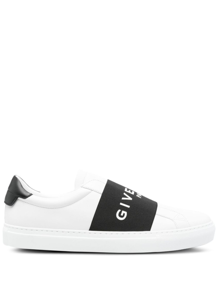 Givenchy Urban Street Sneakers In Leather With Elastic Band In White