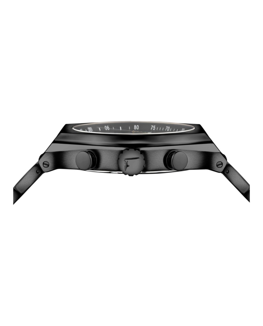 Ferragamo Tonneau Chrono Bracelet Watch In Black