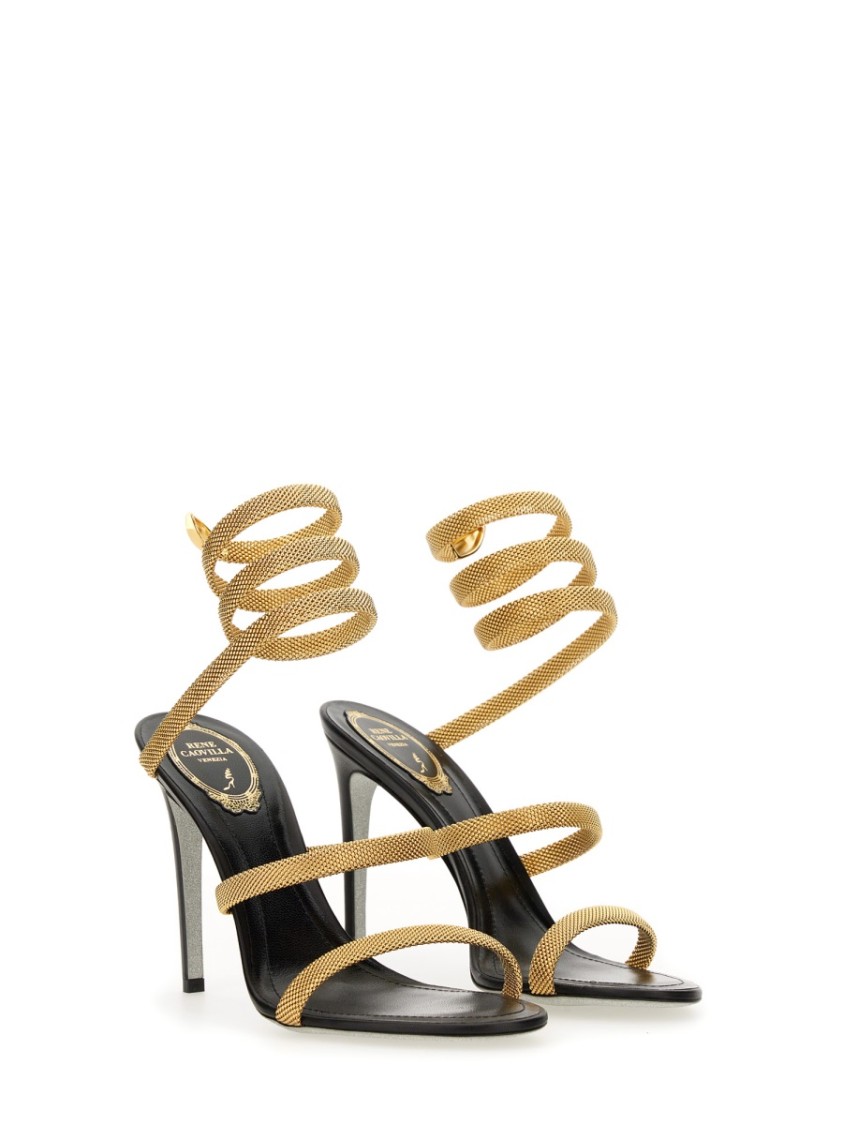 René Caovilla Rene Caovilla Sandal Trigold Cleo In Gold