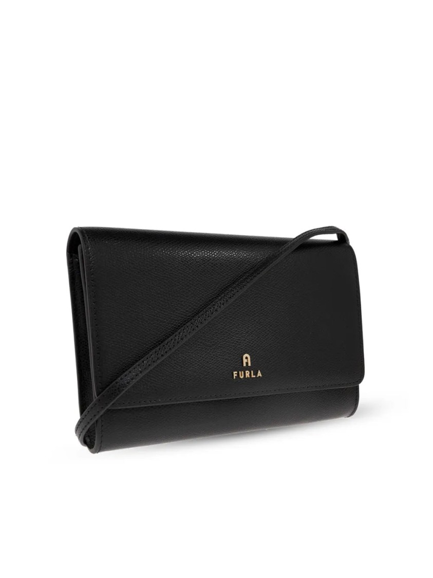 Furla Camelia Chain Wallet In Black