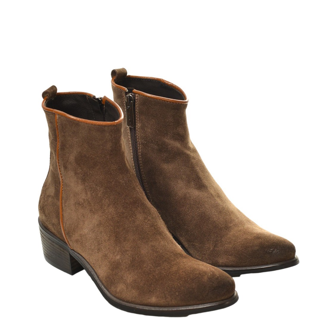 Hundred 100 Sand Suede Texan Ankle Boot In Brown