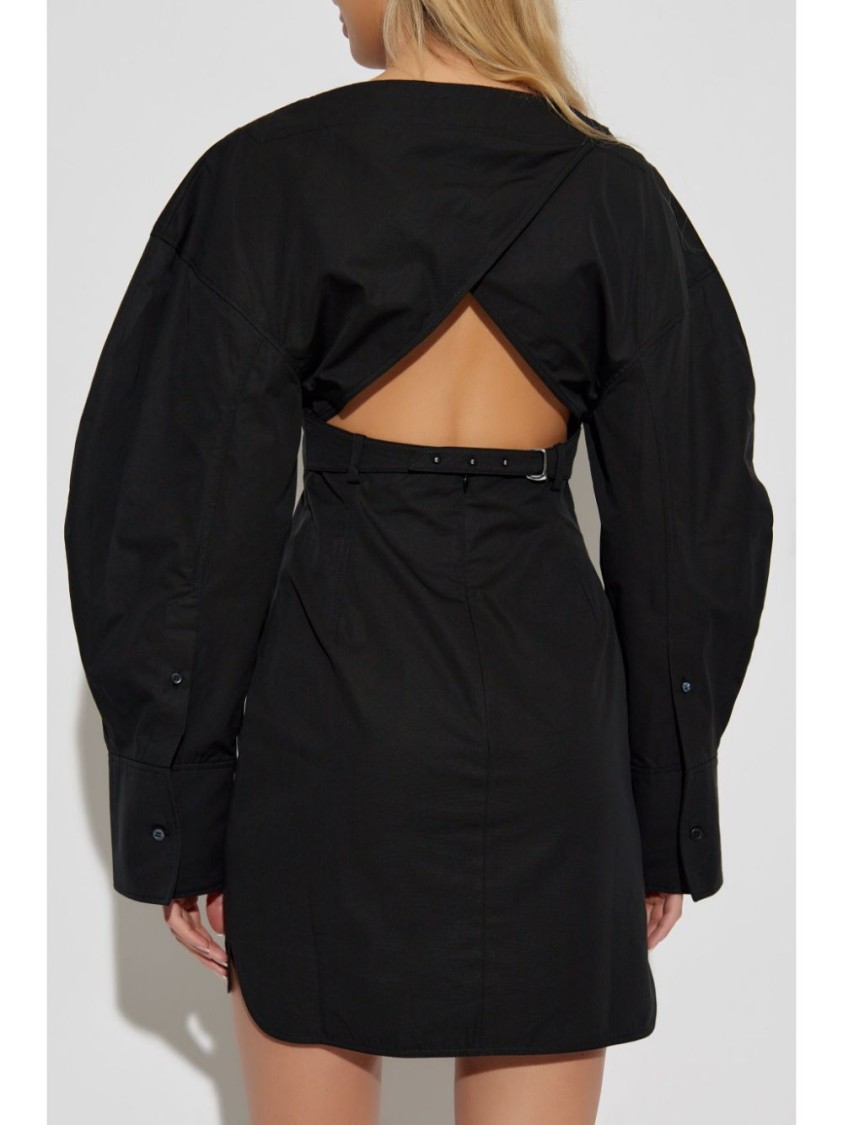 Jacquemus Shirt Dress Featuring Adjustable Belt