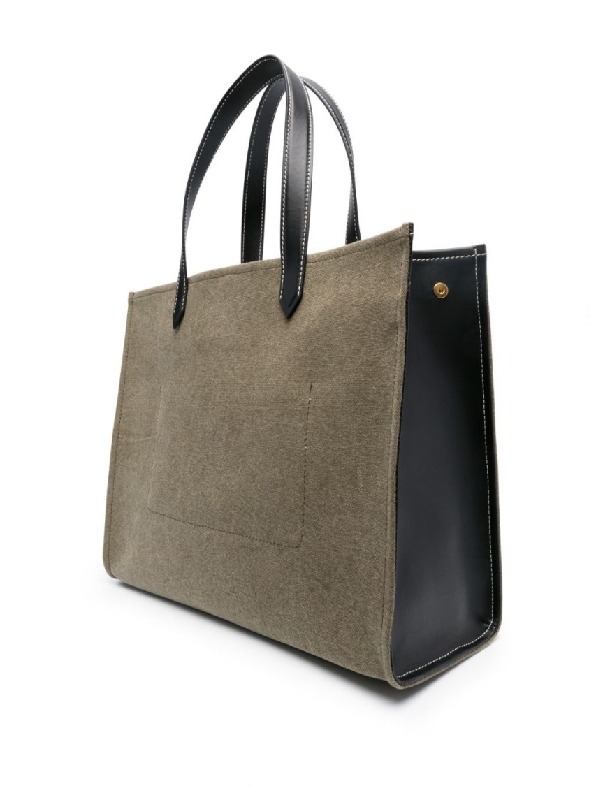 Balmain B-army Medium Shopper Bag In Green