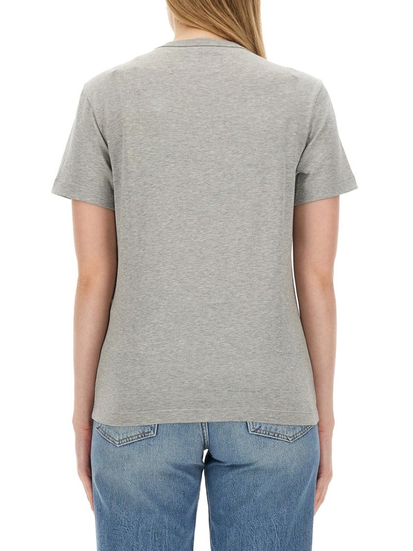 Pucci Grey Logo T-shirt With Classic Crew Neckline In Grey