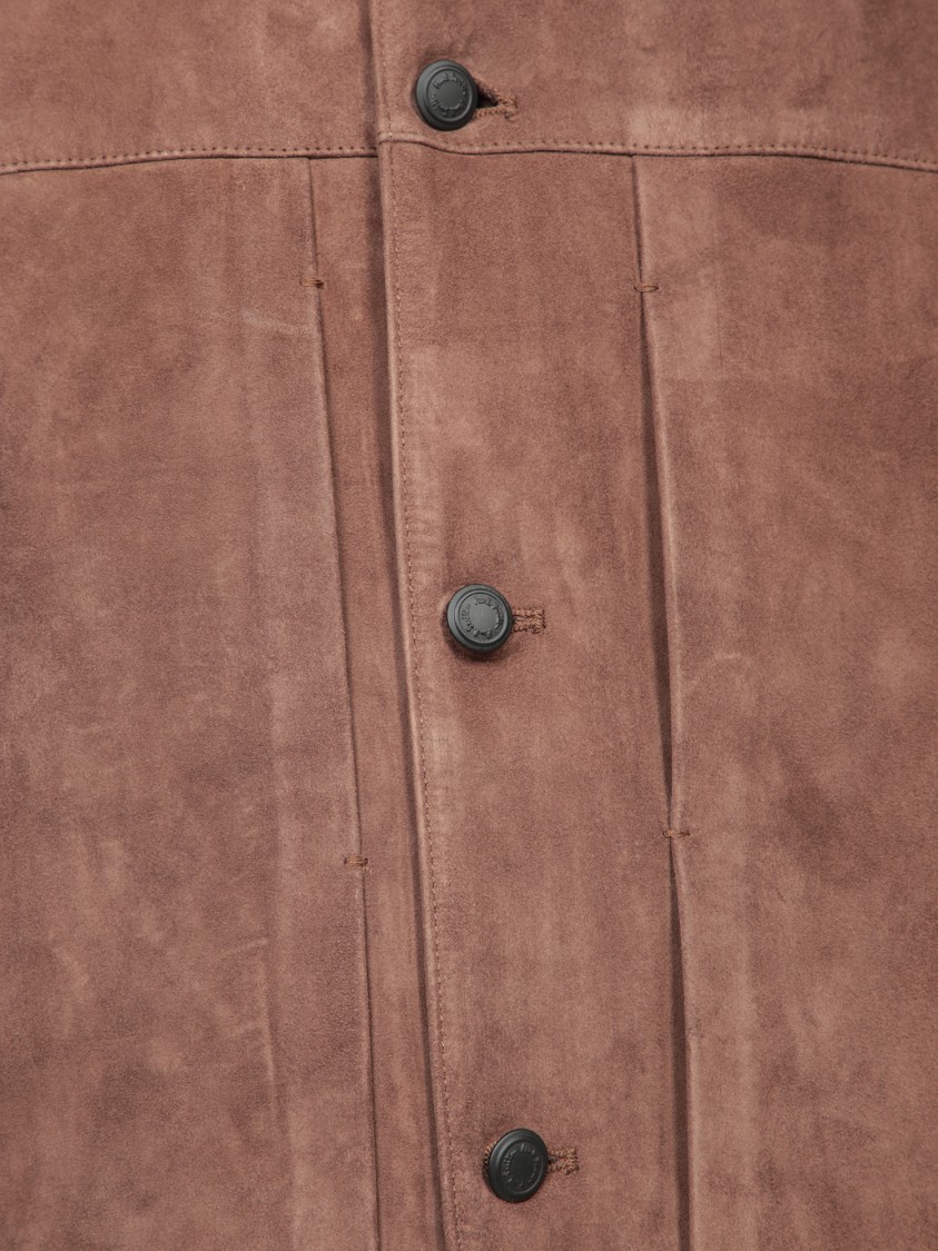 PAUL SMITH PAUL SMITH BROWN LAMB LEATHER JACKET