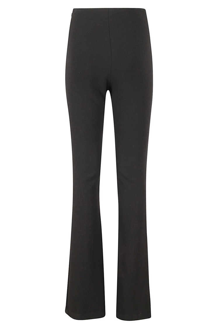 Amen Tailored Black Crepe Pants With Paw Pattern In Black