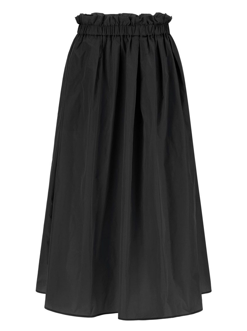 HERNO HERNO FLARED MIDI SKIRT IN WATER-REPELLENT TECHNO TAFFETA 