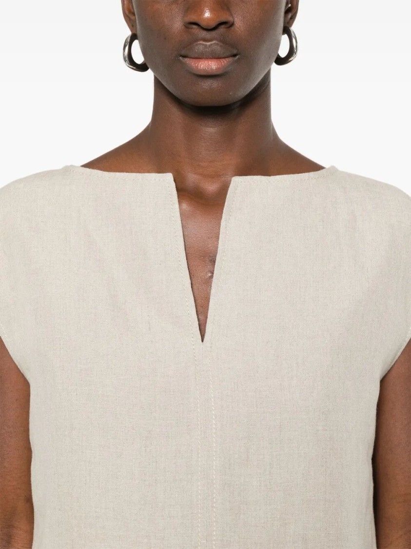 Max Mara Maxmara Colimbo Top Beige In Neutral