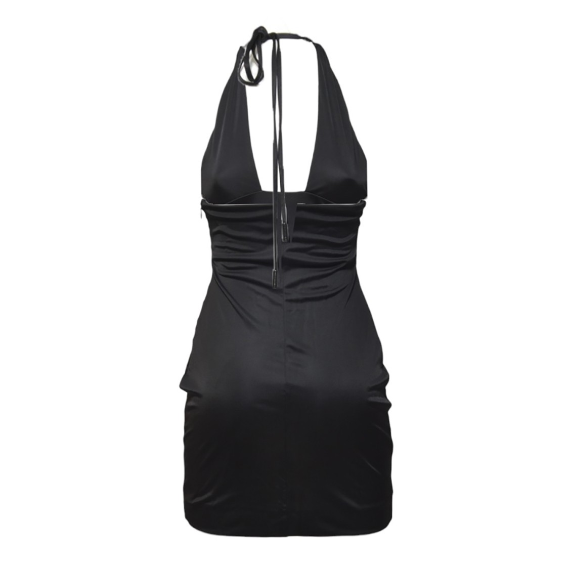 Dsquared2 Black Viscose Jersey Dress With Neckline In Black