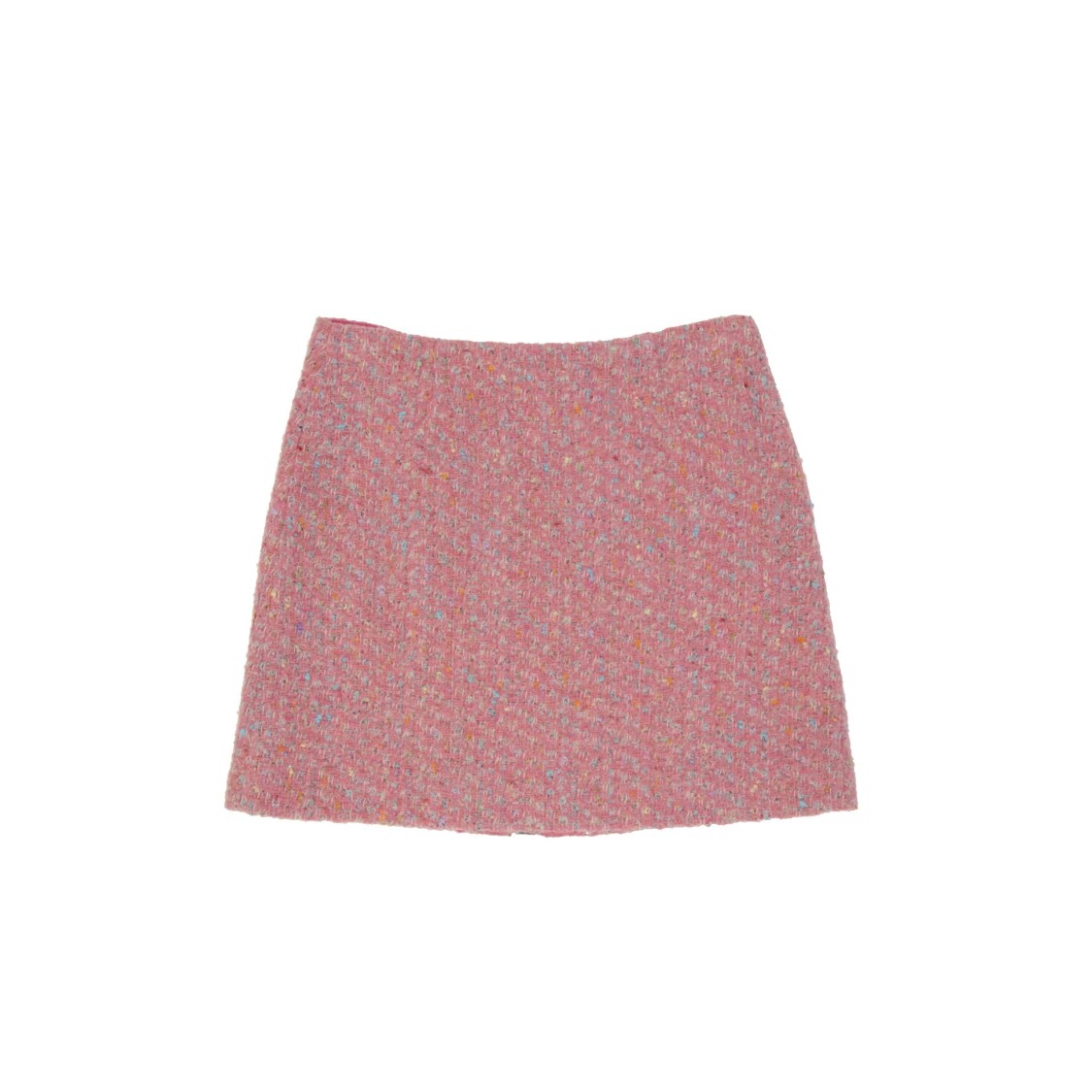 Moschino Textured Wool Mini Skirt In Pink