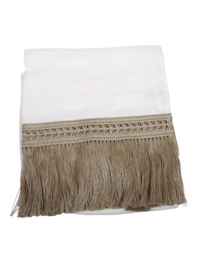 Max Mara Grammo Stole In Ivory Linen Yarn Scarf | THE LIST