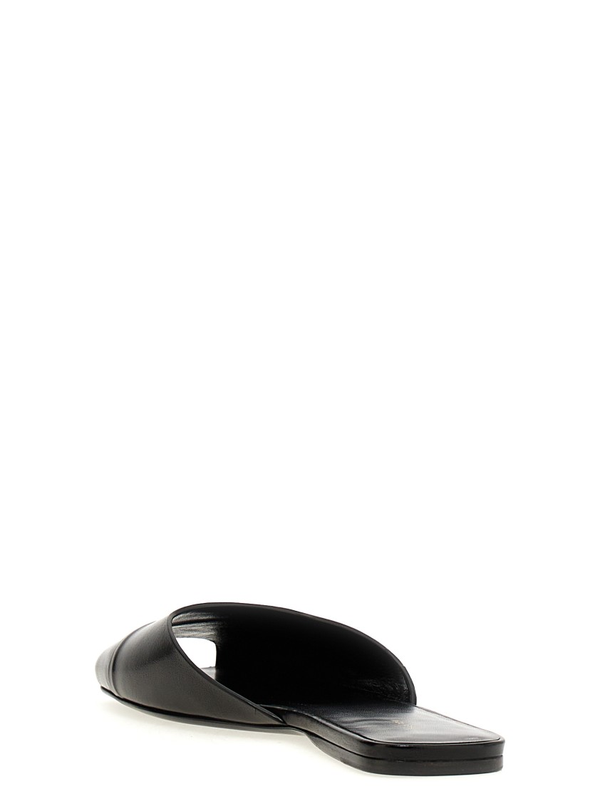The Row 'milla Flat' Sandals In Black