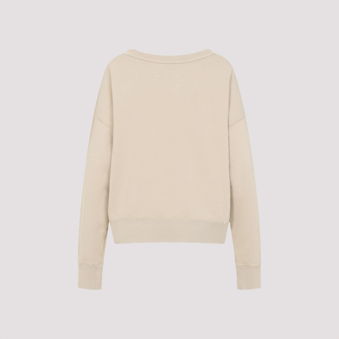 Maison Margiela Neutral Sweatshirt With Distressed Details