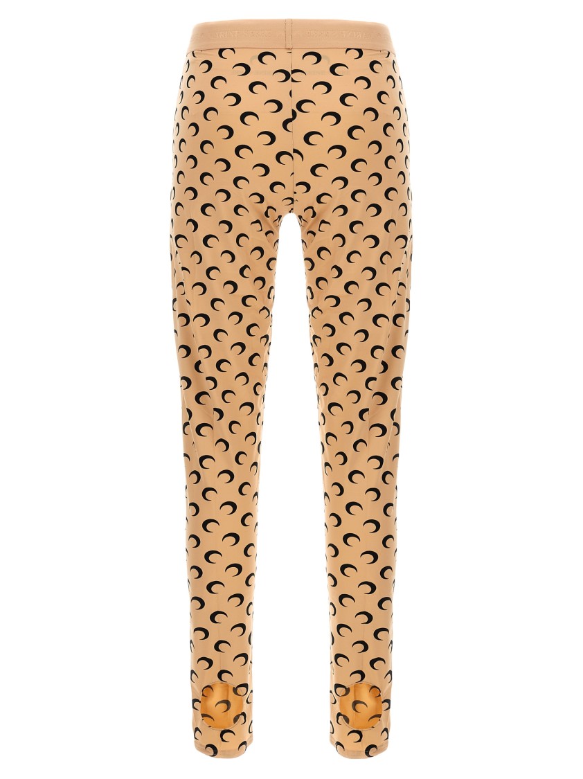 Marine Serre Moon Printed' Leggings In Nude