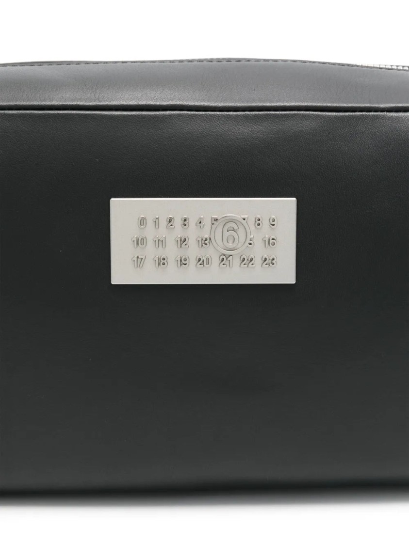 Mm6 Maison Margiela Mm6 By Maison Margiela Numbers-plaque Cross Body Bag In Black