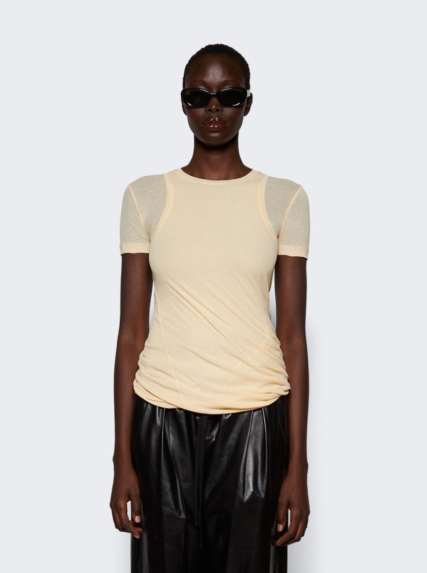 Shop Jil Sander Short Sleeve Top Bone In Neutrals