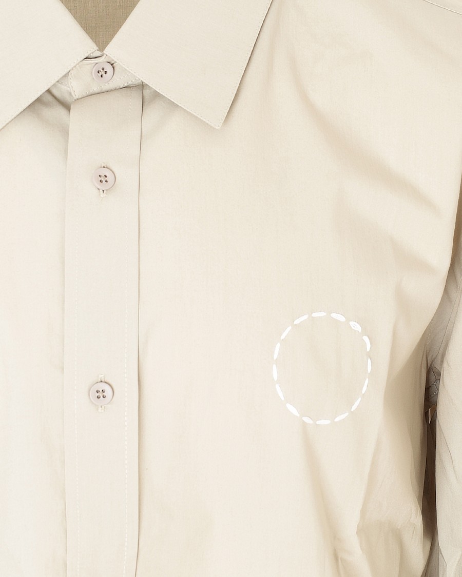 Craig Green Beige Cotton Circle Shirt With Pointed Collar In Neutral