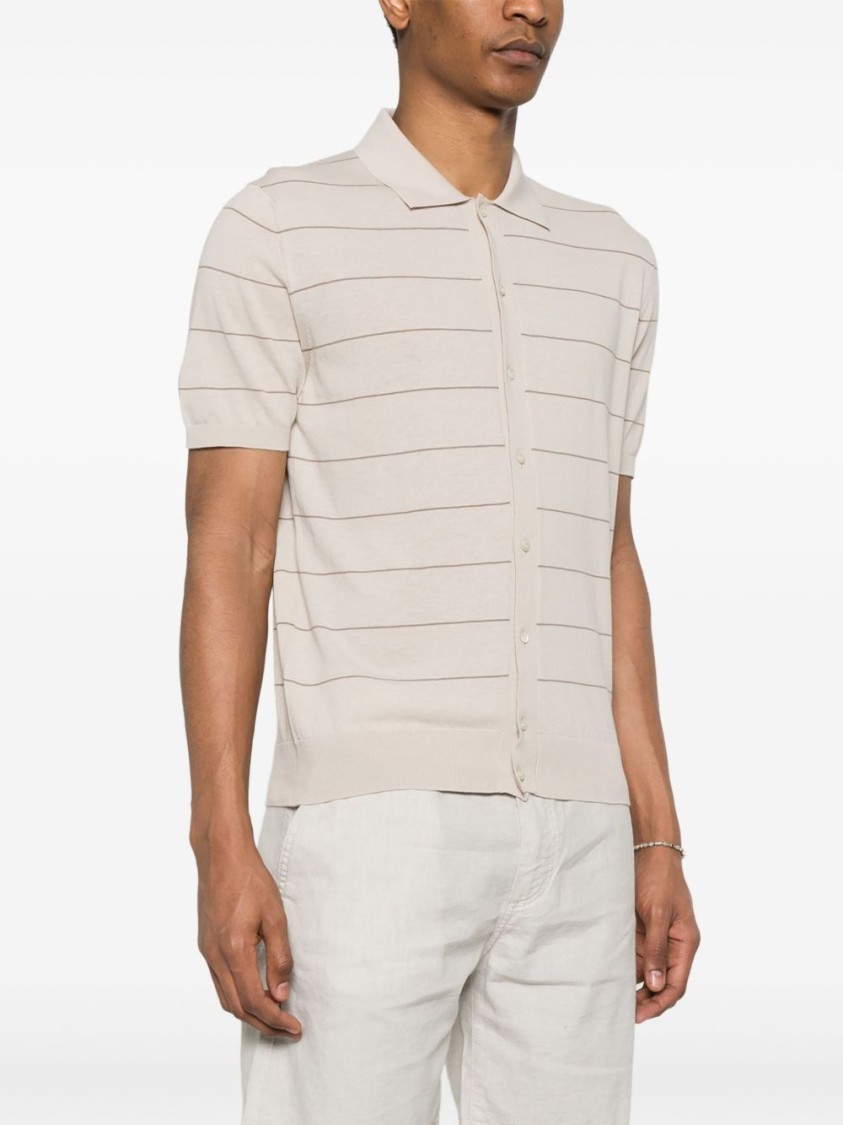 Corneliani Knitted Shirt In Neutral
