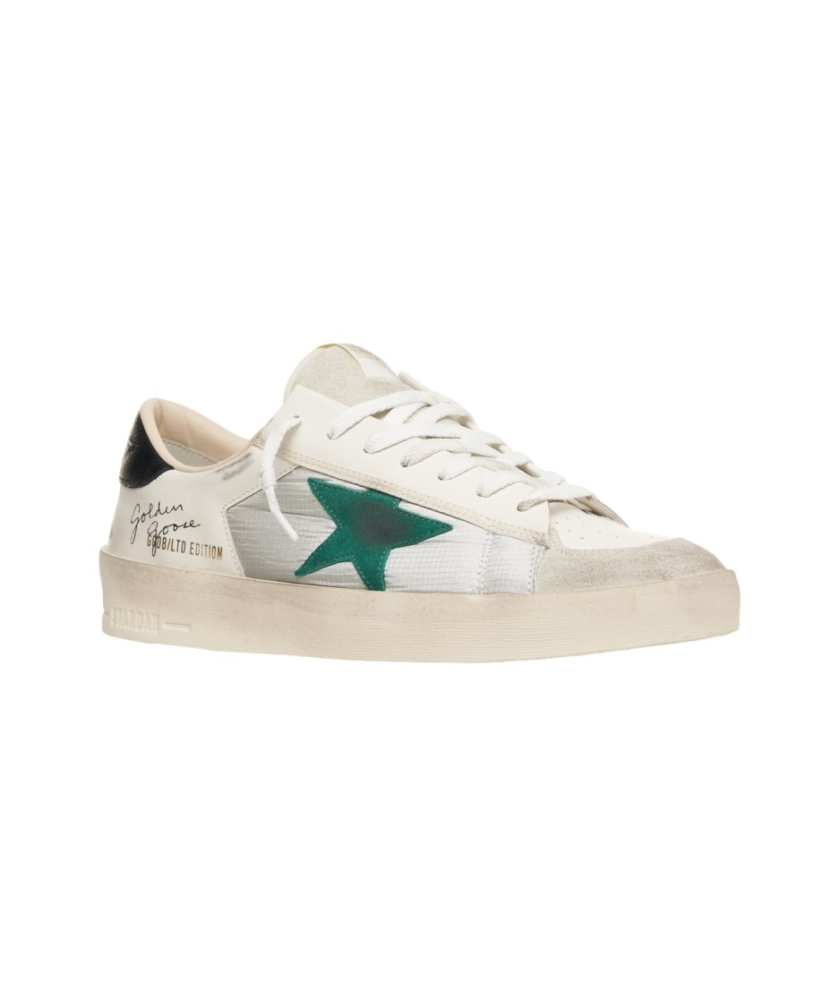 Golden Goose Stardan Leather Sneakers In White