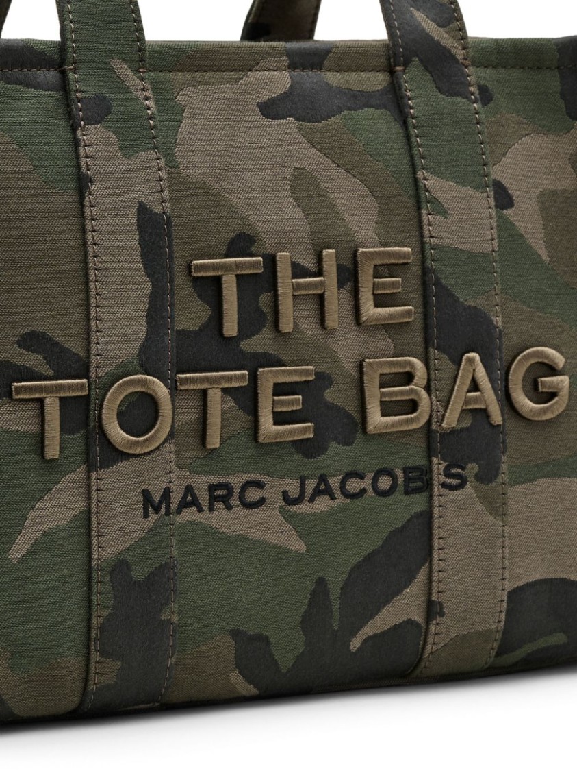 Marc Jacobs Khaki Cotton Camouflage Tote Bag With Adjustable Strap