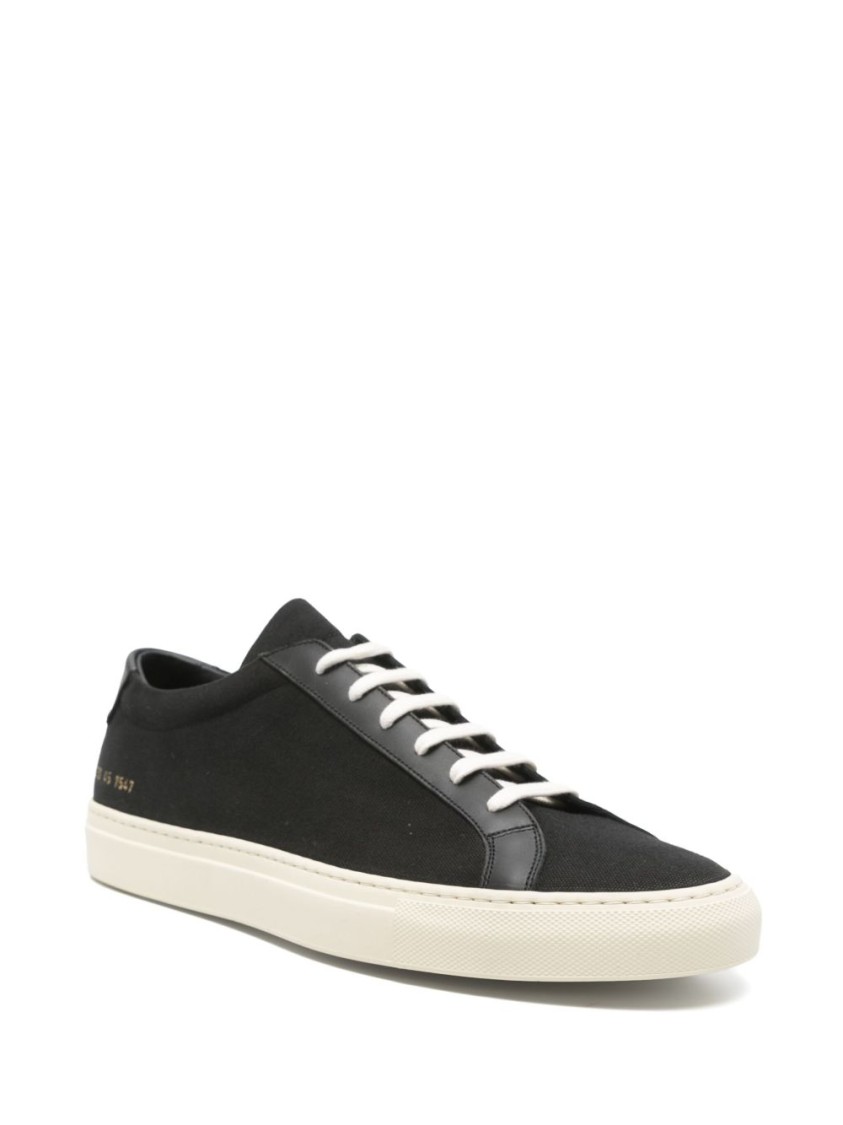 Common Projects Mens Black White Achilles Low Number-print Suede Low-top Trainers