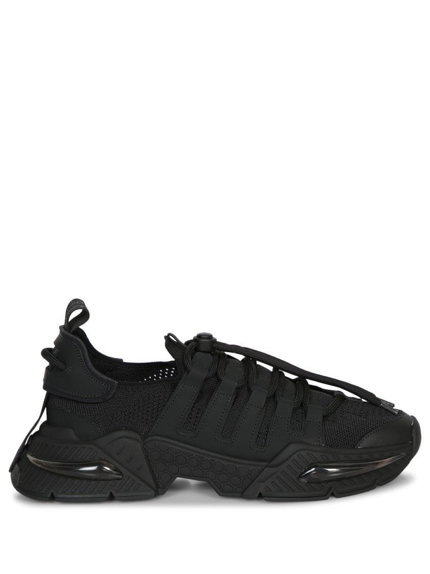 Dolce & Gabbana Black Sneakers With Chunky Sole And Breathable Upper In Black
