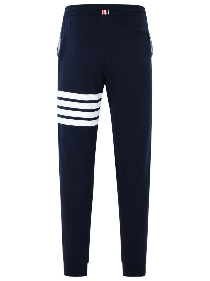 Thom Browne Pantalone Jogging Con Stampa 4bar Stripe In Black