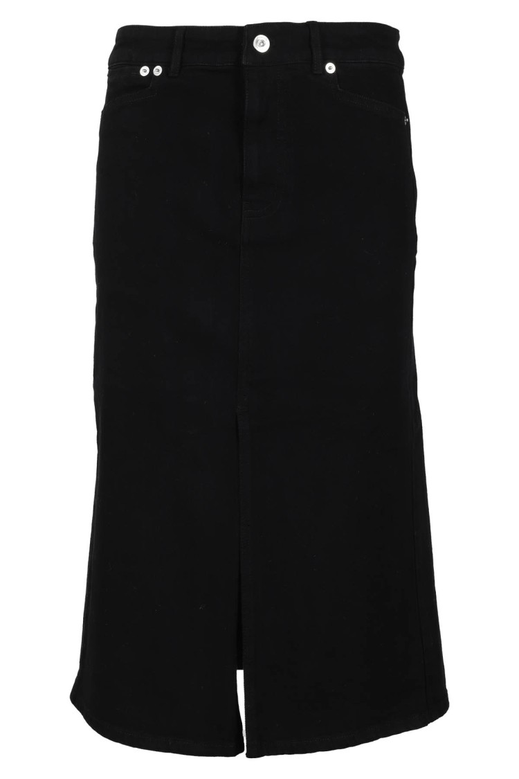 PROENZA SCHOULER X WHITE LABEL PROENZA SCHOULER X WHITE LABEL BLACK DENIM MIDI SKIRT