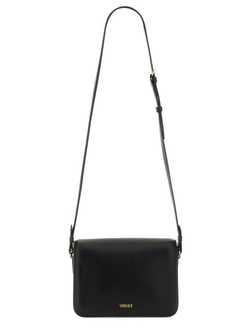 Versace "jellyfish Biggie" Messenger Bag In Black