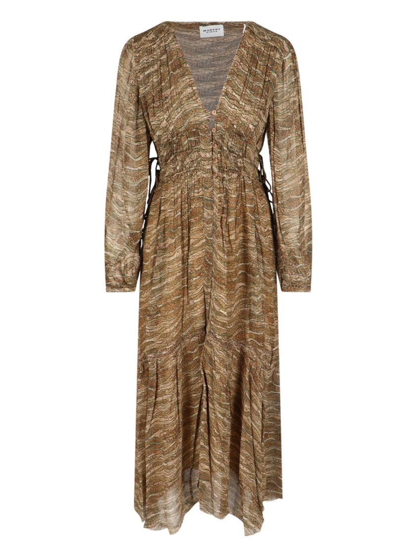 ISABEL MARANT ÉTOILE ISABEL MARANT ÉTOILE "AMARA" MAXI DRAPED DRESS – GREEN