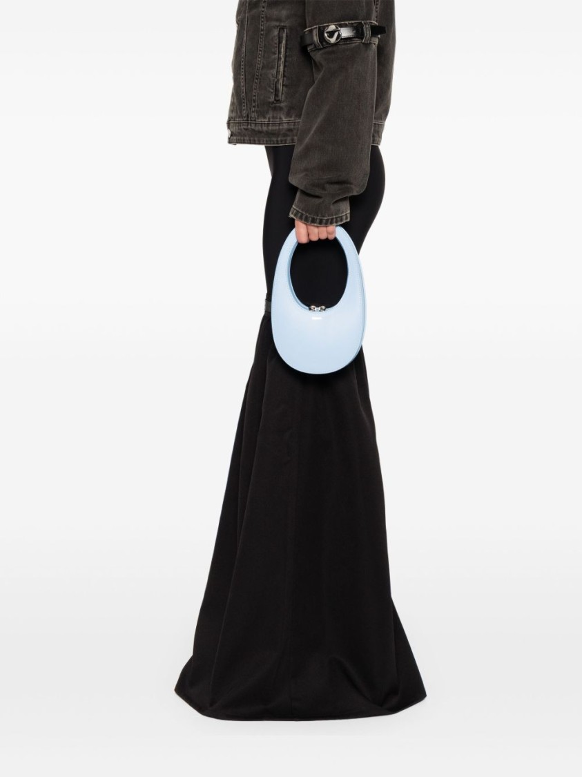 COPERNI COPERNI OVAL SHAPED BLUE VITELLO SHOULDER BAG