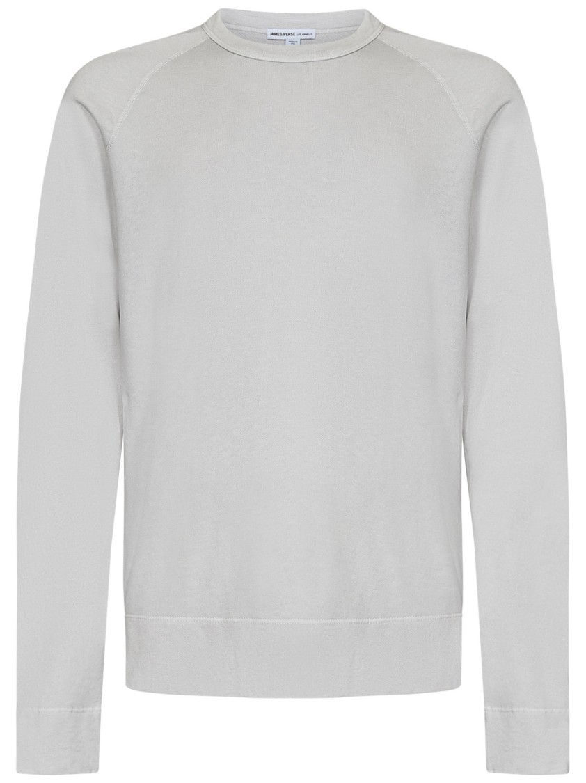 JAMES PERSE JAMES PERSE VINTAGE ICE GREY SUPIMA COTTON SWEATSHIRT