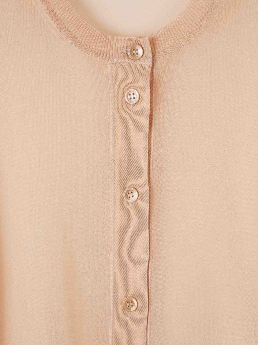 Tom Ford Powder Pink Sweater With Front Button Fastening And Slip Pockets In Pink