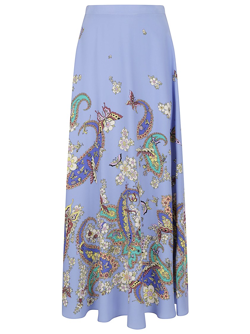 Etro Maxi Skirt With Paisley Print