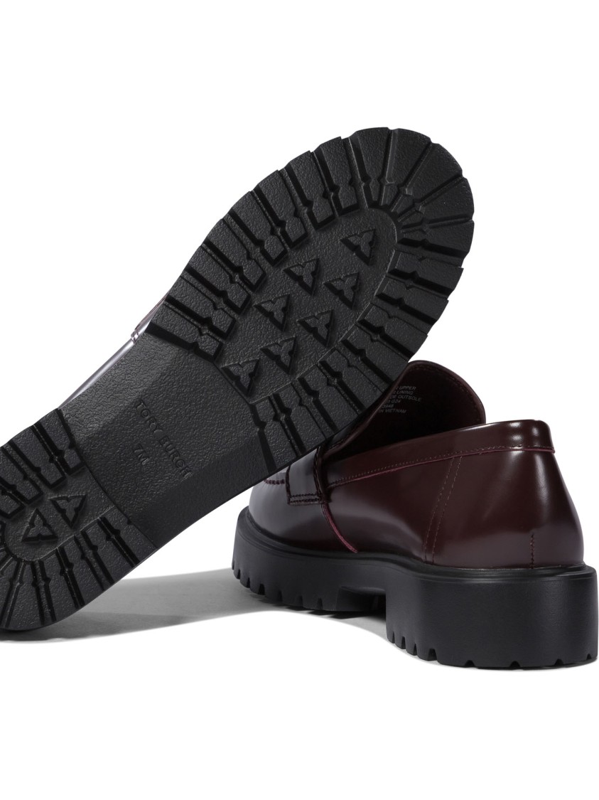 Tory Burch Glossy Finish Loafers Crafted In Black
