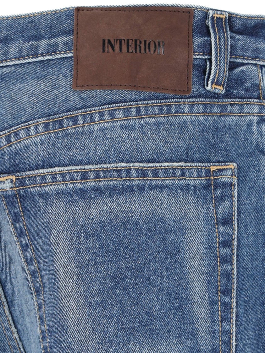 Interior High-waisted Wide-leg Jeans