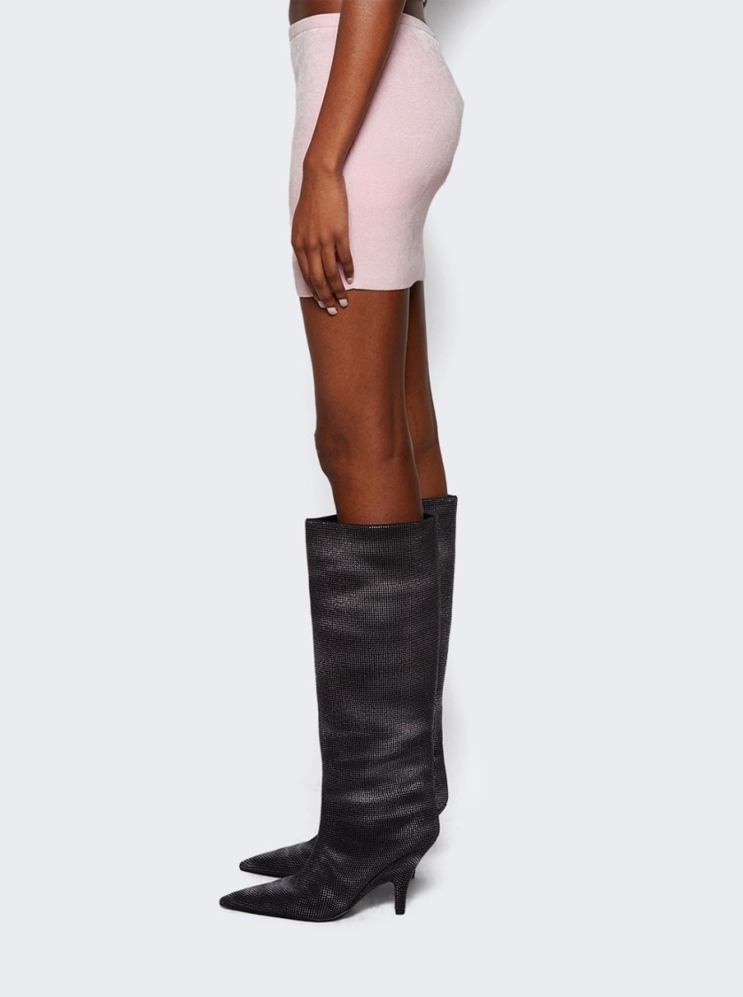 Shop Alexander Wang T T By Alexander Wang Embossed Logo Mini Skirt Light Pink