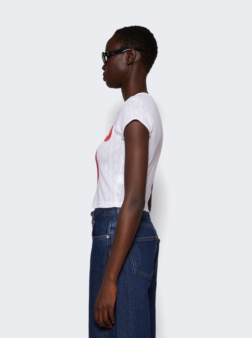 RABANNE RABANNE PRINTED CROPPED T-SHIRT WHITE