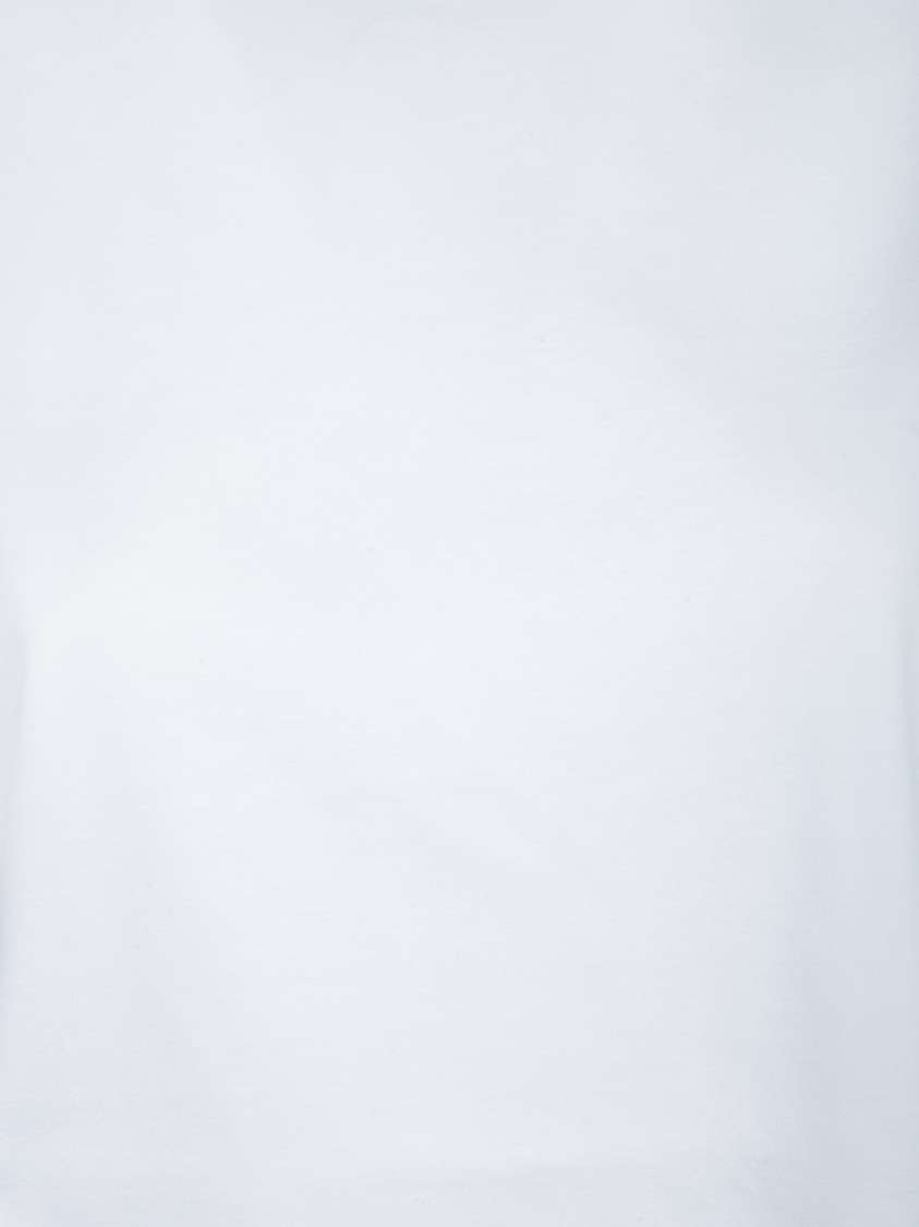 Herno T-shirt With Side Slits Button Details In White