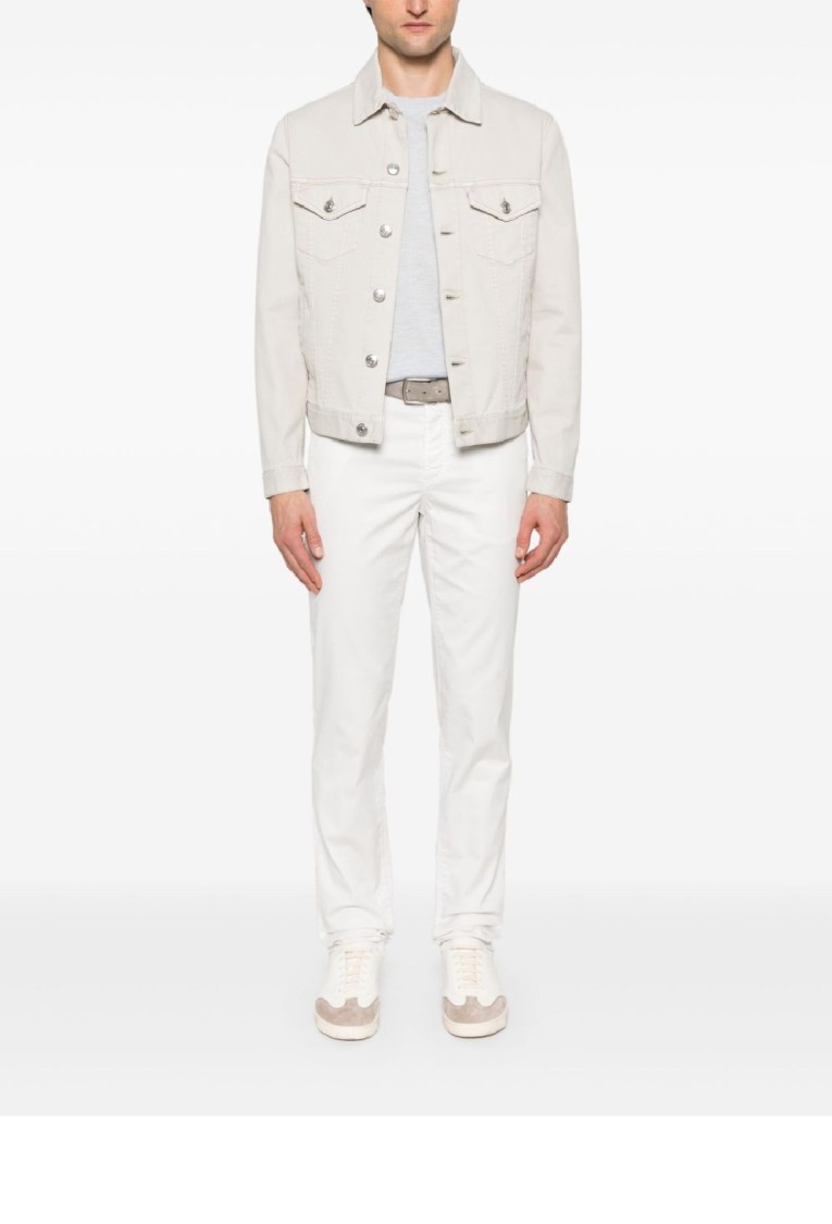 Brunello Cucinelli Lightweight Crew Neck Sweater With Soft Texture In White