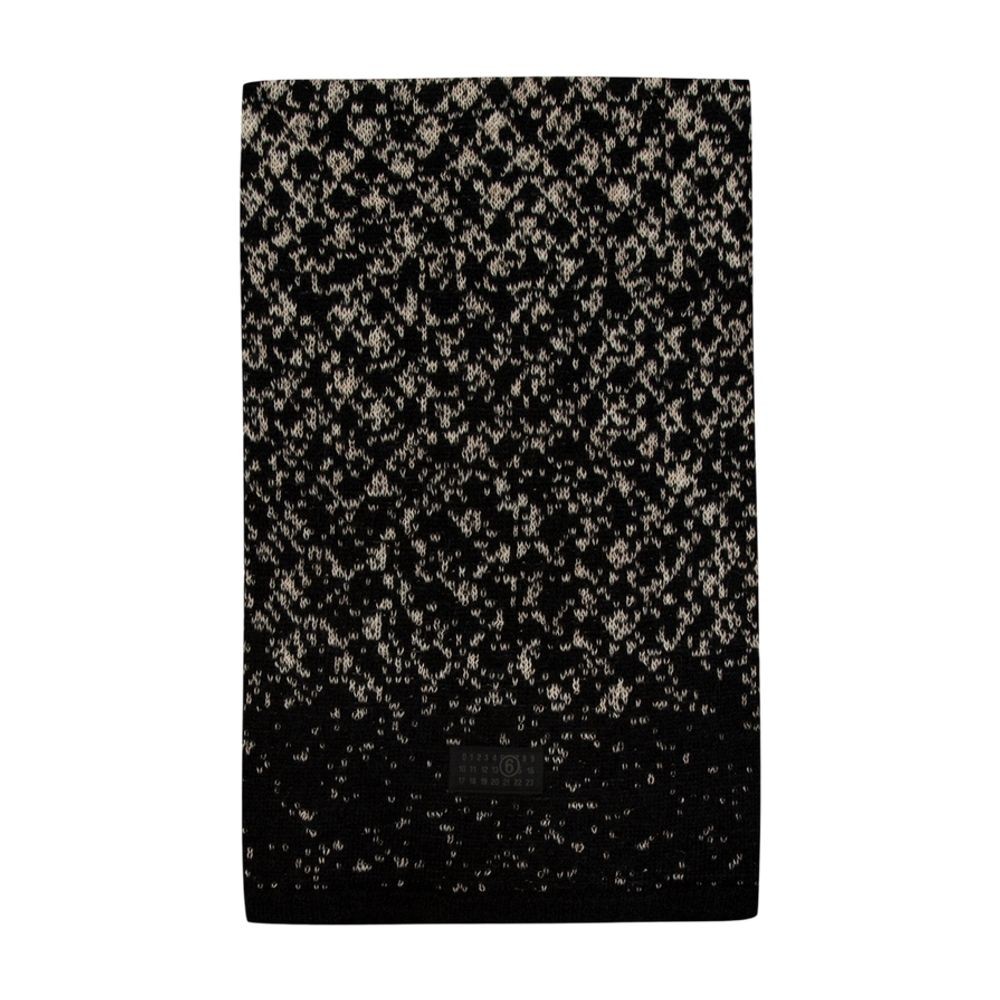 Mm6 Maison Margiela Mm6 By Maison Margiela Textured Gradient Wool Scarf In Black