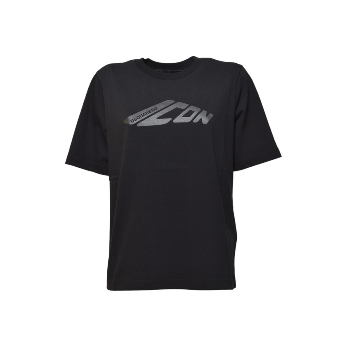 Dsquared2 Printed Cotton Jersey T-shirt In Black