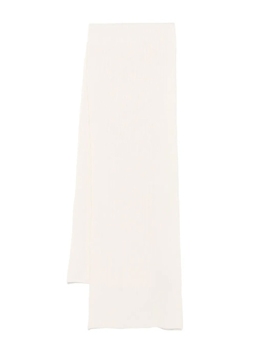 Joseph Ribbed Wool And Cashmere Scarf In White