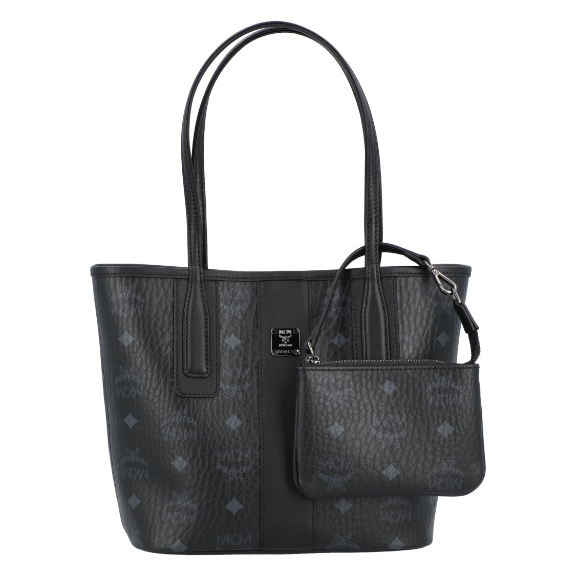Mcm Reversible Liz Shopper In Visetos In Black