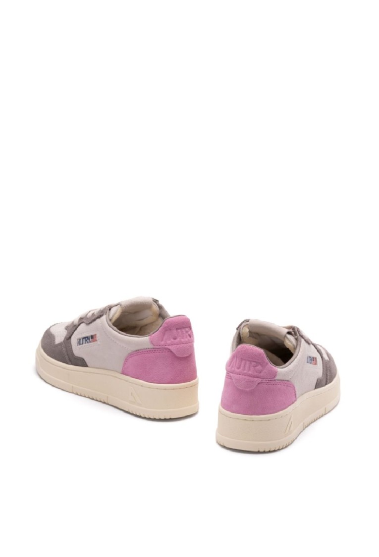 Autry Tricolor Suede Medalist Low Sneakers With Padded Collar In Multi