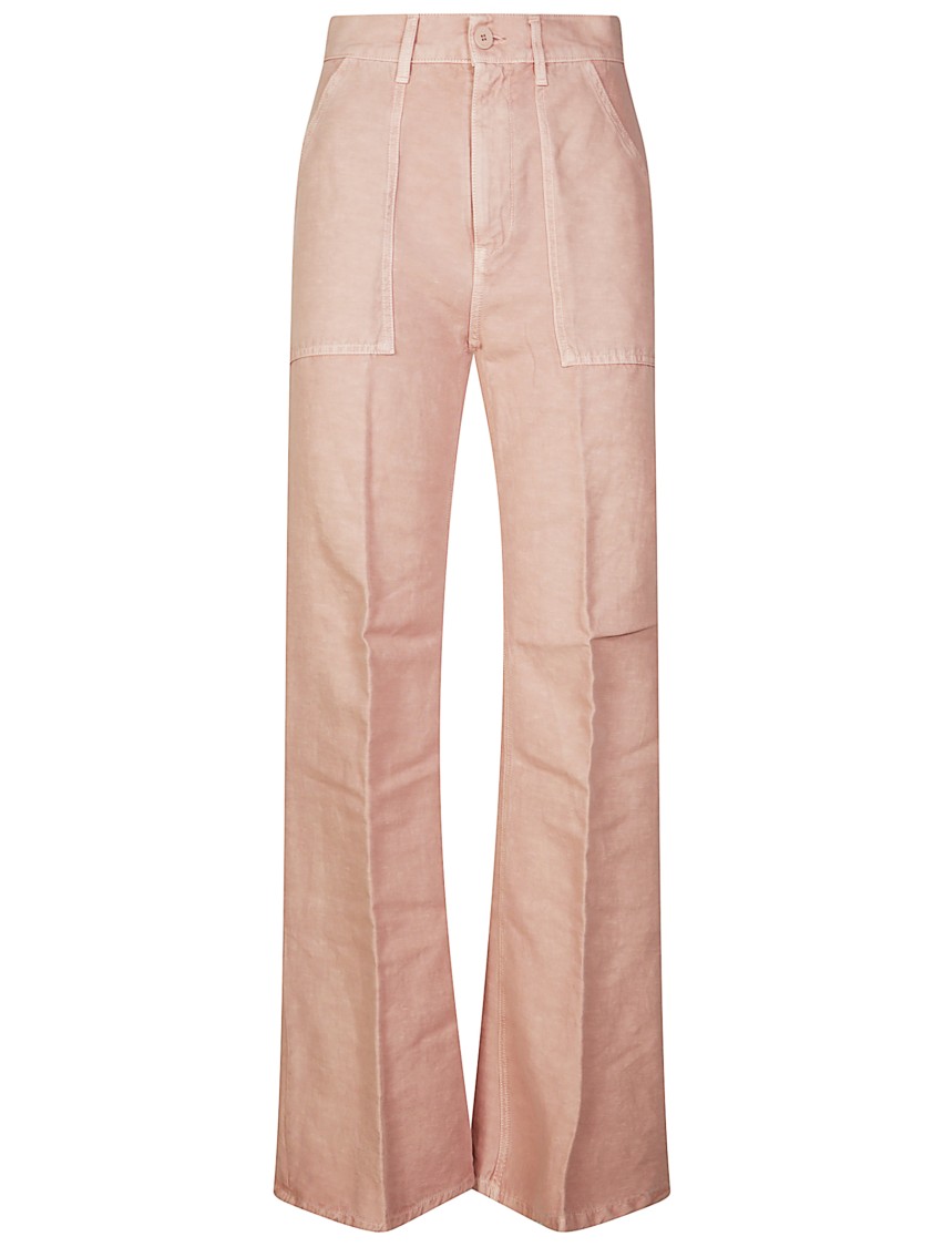 Dondup Amely Trousers Front Back Pockets In Pink