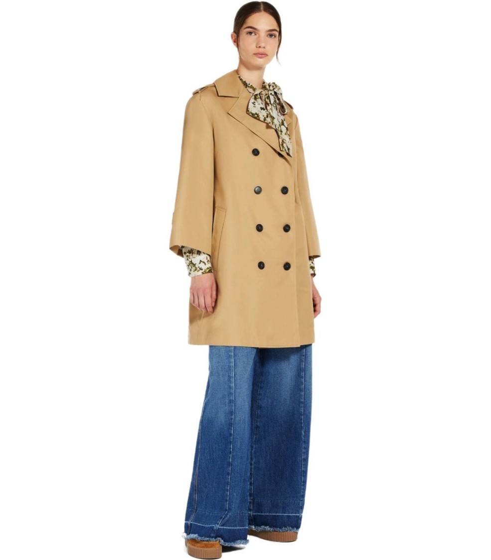 Shop Max Mara Elodia Beige Trench In Brown