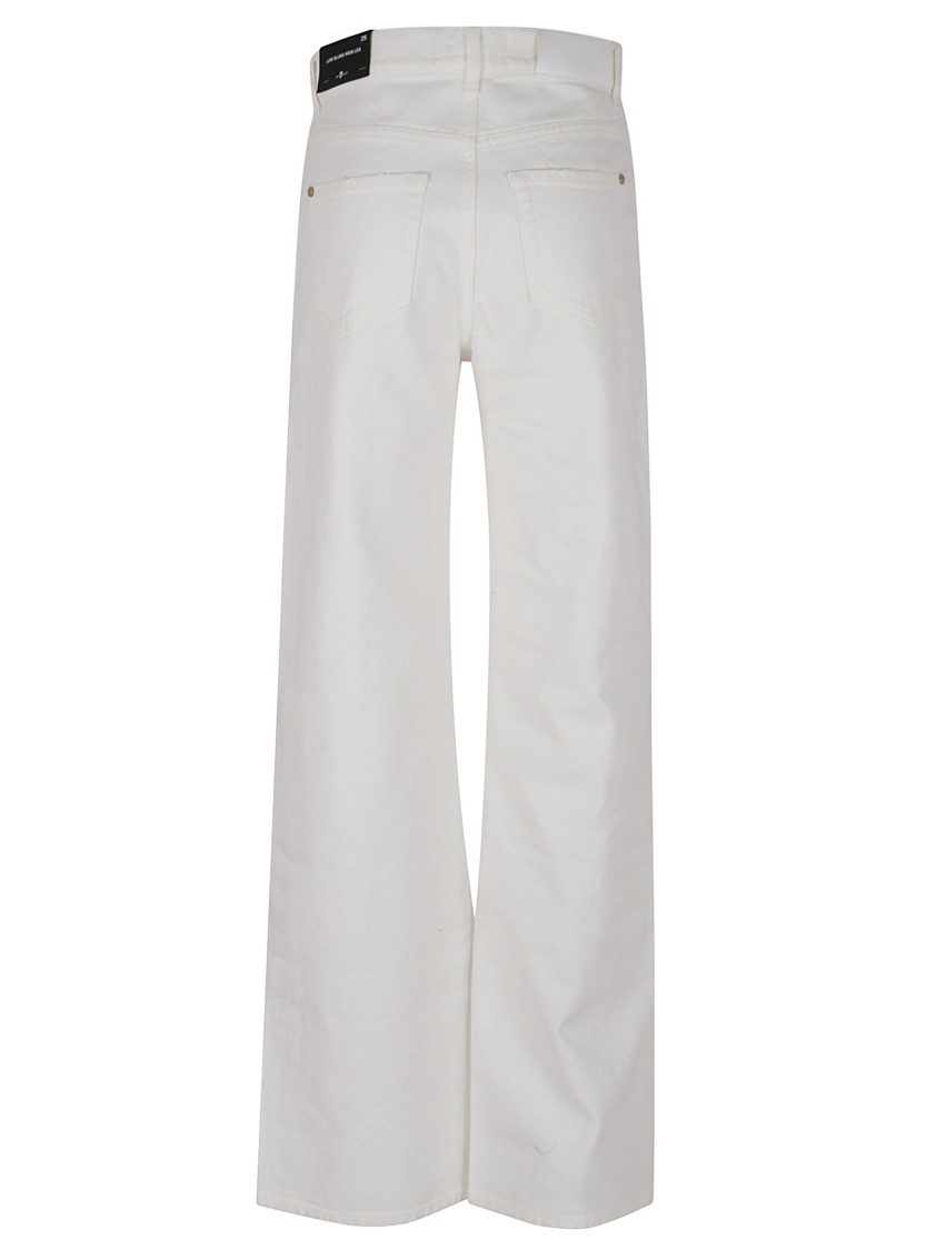 Shop 7 For All Mankind Wide-leg Jeans With Low-slung Waist In White