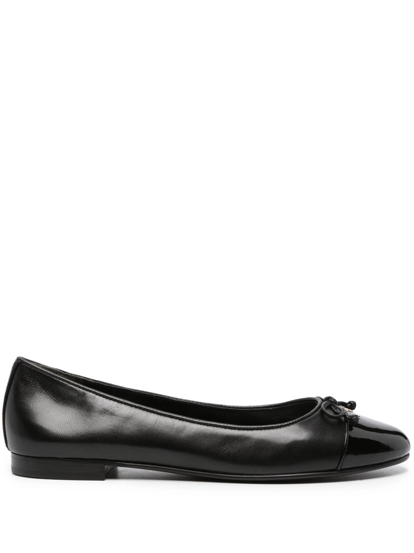 Tory Burch Cap-toe Ballet Flats In Black